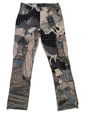 Rebel Vengeance Japanese Jacquard Tapestry Cargo Pants Women’s 10/12 NWT